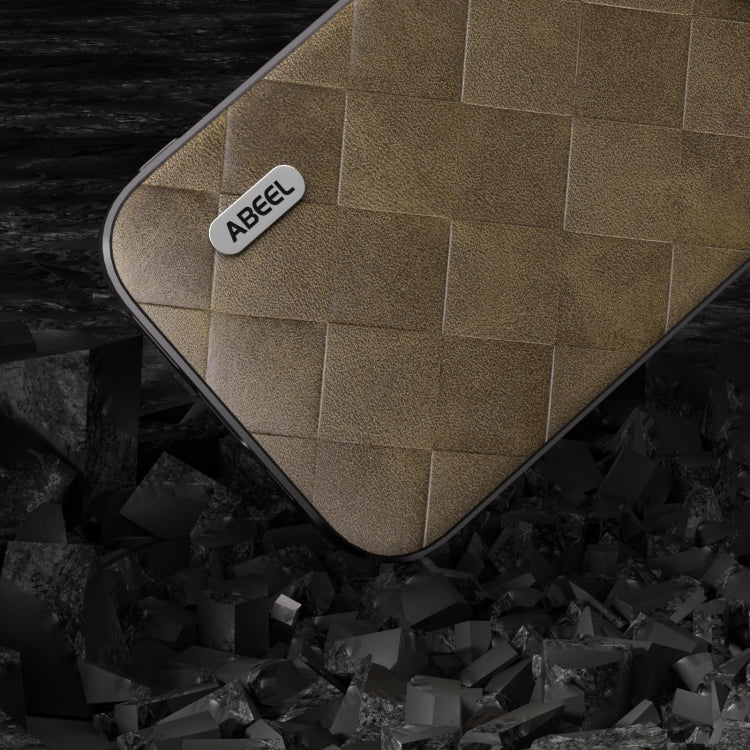 For iPhone 15 Pro ABEEL Weave Plaid PU Phone Case(Green) - HoMEdemic™ 