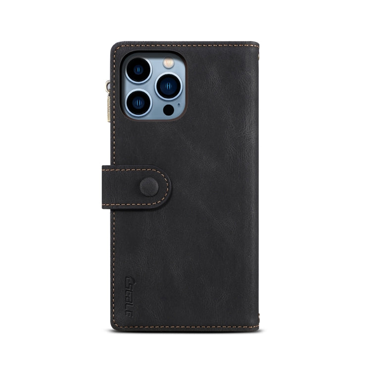 For iPhone 15 Pro Max ESEBLE Retro Frosted RFID Flip Leather Phone Case(Black) - HoMEdemic™ 