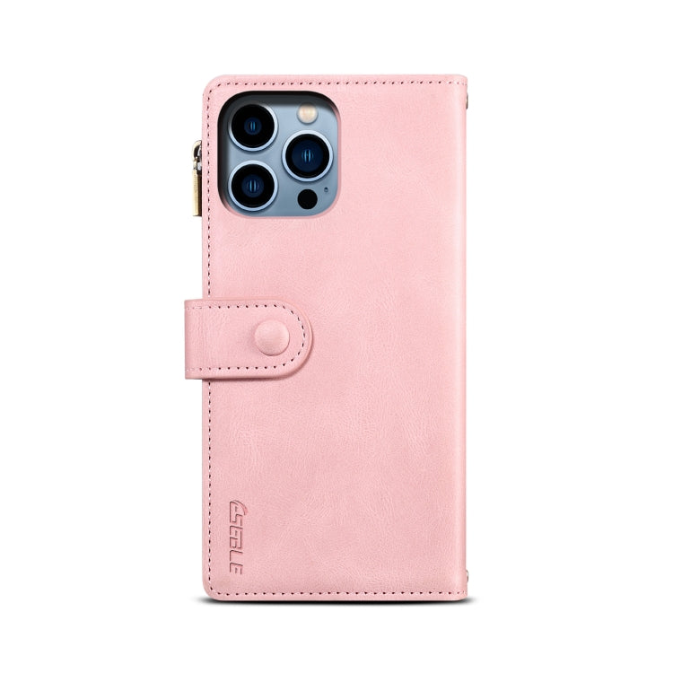 For iPhone 15 Pro Max ESEBLE Retro Frosted RFID Flip Leather Phone Case(Rose Gold) - HoMEdemic™ 