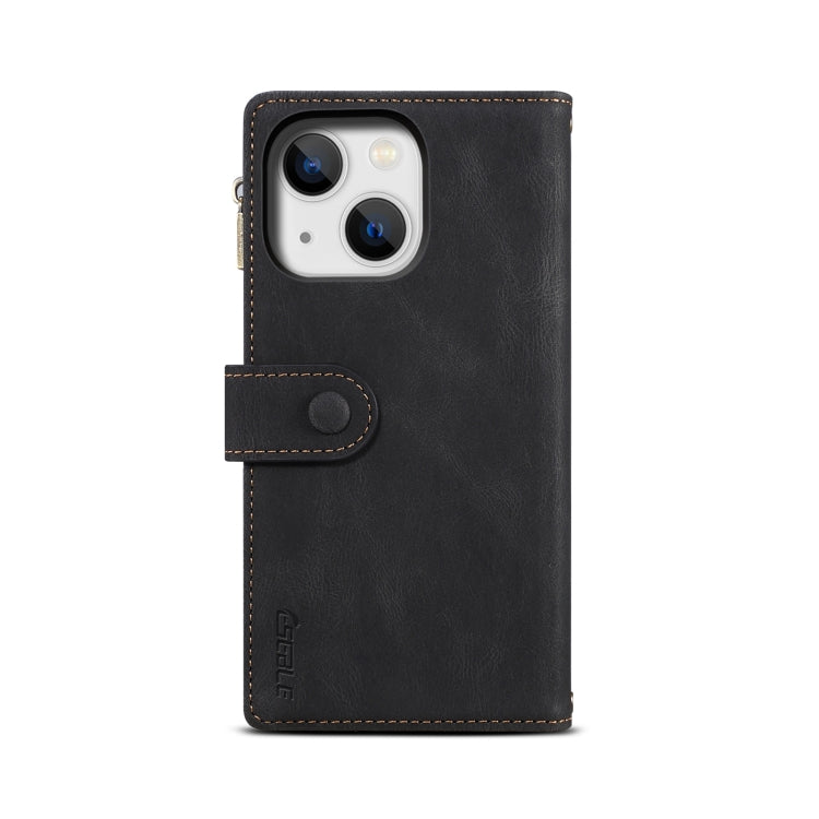 For iPhone 15 Plus ESEBLE Retro Frosted RFID Flip Leather Phone Case(Black) - HoMEdemic™ 