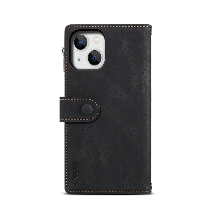 For iPhone 15 ESEBLE Retro Frosted RFID Flip Leather Phone Case(Black) - HoMEdemic™ 