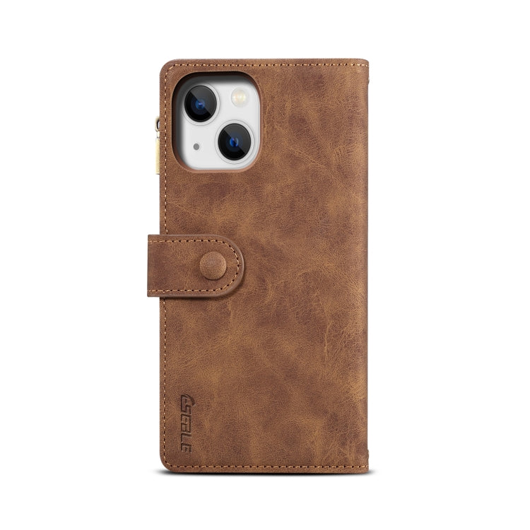 For iPhone 15 ESEBLE Retro Frosted RFID Flip Leather Phone Case(Brown) - HoMEdemic™ 