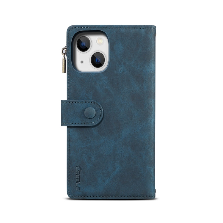 For iPhone 15 ESEBLE Retro Frosted RFID Flip Leather Phone Case(Dark Green) - HoMEdemic™ 