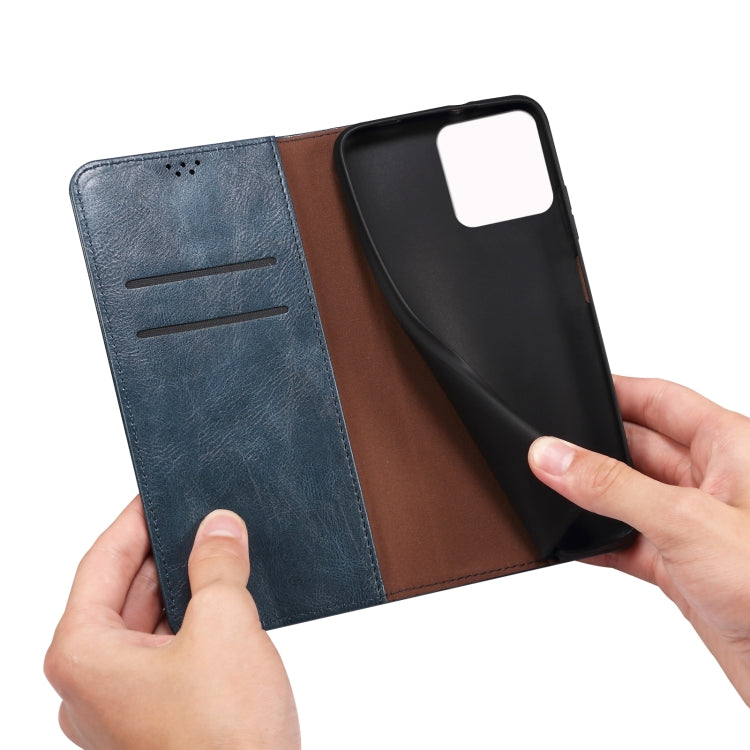 For iPhone 15 Pro Max Oil Wax Crazy Horse Texture Leather Phone Case(Blue) - HoMEdemic™ 