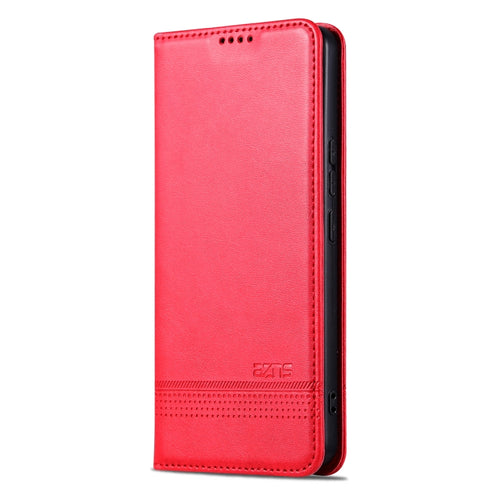 For Samsung Galaxy S24 5G AZNS Magnetic Calf Texture Flip Leather Phone Case(Red) - HoMEdemic™ 