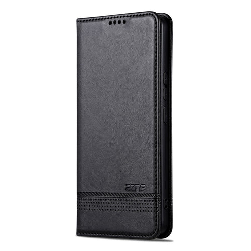 For Samsung Galaxy S24 5G AZNS Magnetic Calf Texture Flip Leather Phone Case(Black) - HoMEdemic™ 