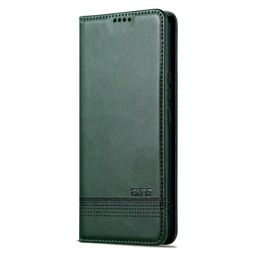 For Samsung Galaxy S24 5G AZNS Magnetic Calf Texture Flip Leather Phone Case(Dark Green) - HoMEdemic™ 