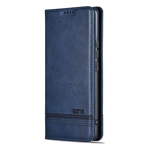 For Samsung Galaxy S24 5G AZNS Magnetic Calf Texture Flip Leather Phone Case(Dark Blue) - HoMEdemic™ 