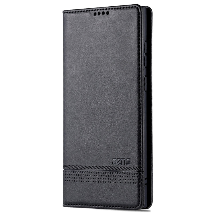 For Samsung Galaxy S24 Ultra 5G AZNS Magnetic Calf Texture Flip Leather Phone Case(Black) - HoMEdemic™ 