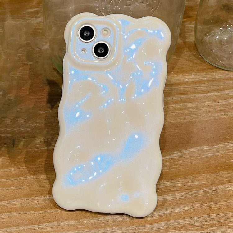 For iPhone 15 Pro Wave Bubbles TPU Phone Case(Glitter Blue) - HoMEdemic™ 