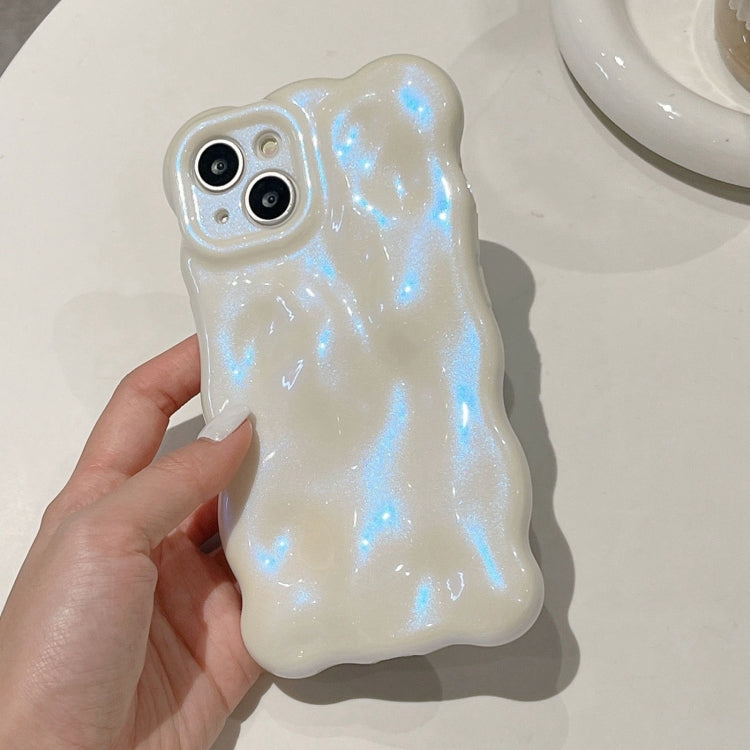 For iPhone 15 Pro Wave Bubbles TPU Phone Case(Glitter Blue) - HoMEdemic™ 