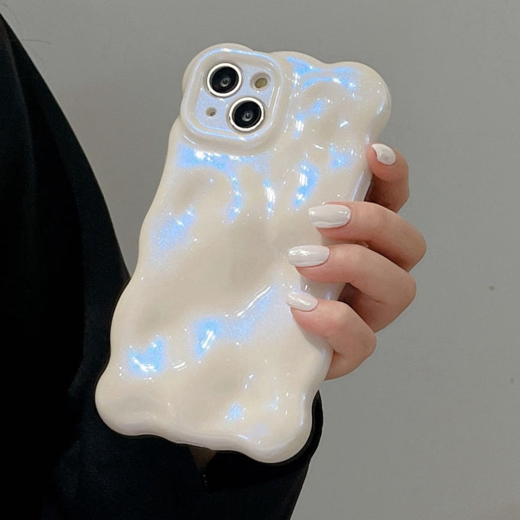 For iPhone 15 Pro Wave Bubbles TPU Phone Case(Glitter Blue) - HoMEdemic™ 
