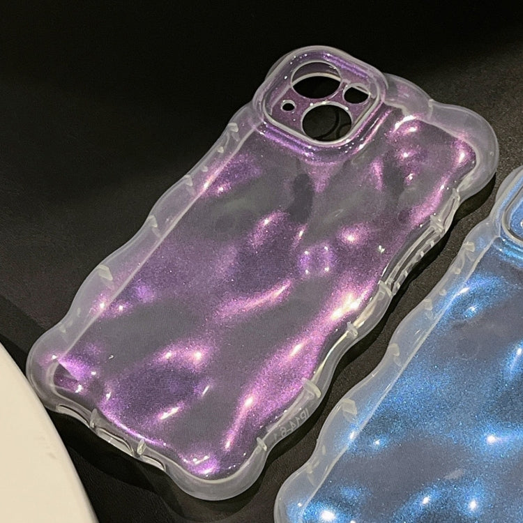 For iPhone 15 Pro Wave Bubbles TPU Phone Case(Clear Glitter Pink) - HoMEdemic™ 