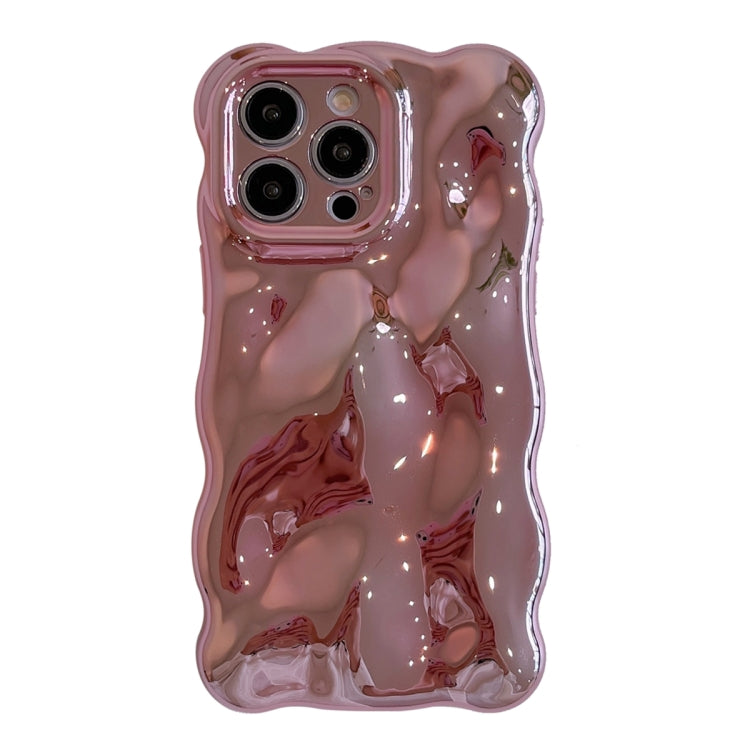 For iPhone 15 Pro Wave Bubbles TPU Phone Case(Painted Pink) - HoMEdemic™ 