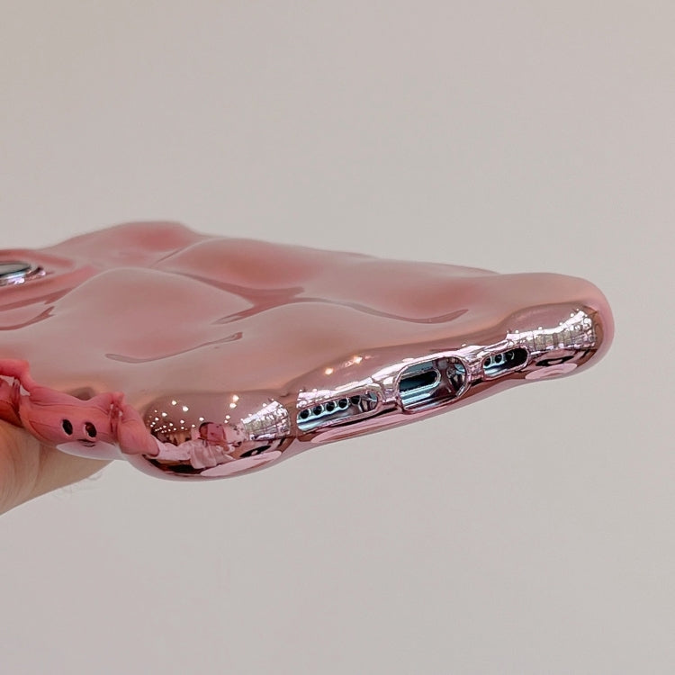 For iPhone 15 Pro Wave Bubbles TPU Phone Case(Painted Pink) - HoMEdemic™ 