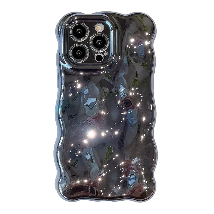 For iPhone 15 Pro Wave Bubbles TPU Phone Case(Painted Blue) - HoMEdemic™ 