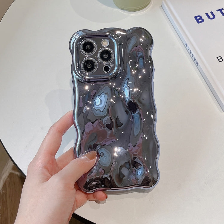 For iPhone 15 Pro Wave Bubbles TPU Phone Case(Painted Blue) - HoMEdemic™ 