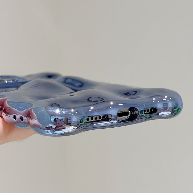 For iPhone 15 Pro Wave Bubbles TPU Phone Case(Painted Blue) - HoMEdemic™ 