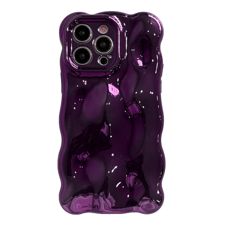 For iPhone 15 Pro Wave Bubbles TPU Phone Case(Painted Purple) - HoMEdemic™ 