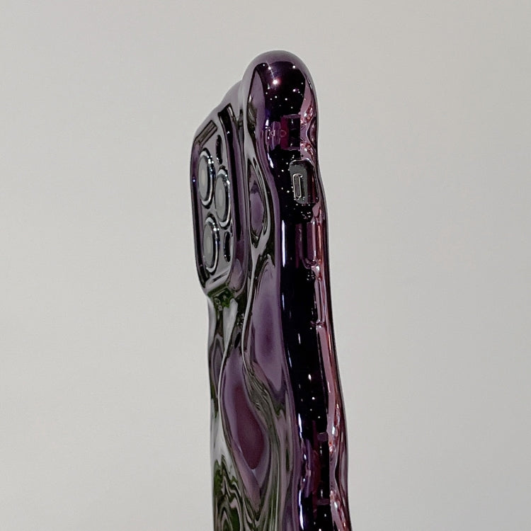 For iPhone 15 Pro Wave Bubbles TPU Phone Case(Painted Purple) - HoMEdemic™ 