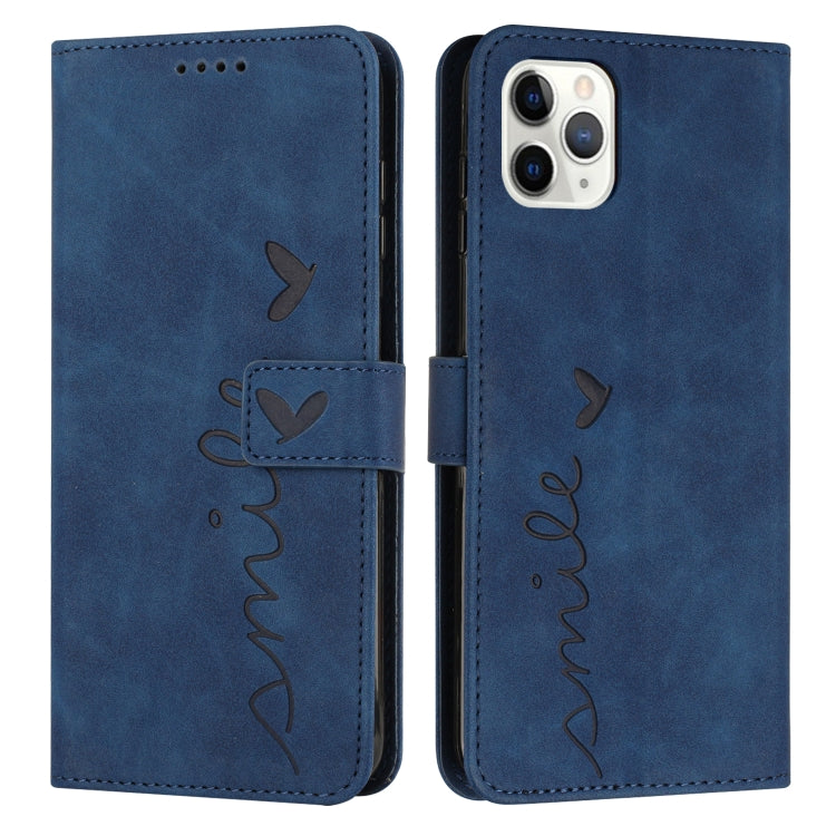 For iPhone 15 Pro Max Skin Feel Heart Pattern Leather Phone Case(Blue) - HoMEdemic™ 