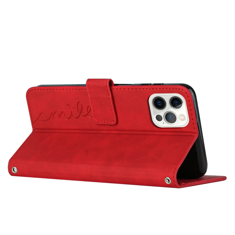 For iPhone 15 Pro Skin Feel Heart Pattern Leather Phone Case(Red) - HoMEdemic™ 