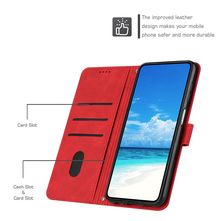 For iPhone 15 Pro Skin Feel Heart Pattern Leather Phone Case(Red) - HoMEdemic™ 
