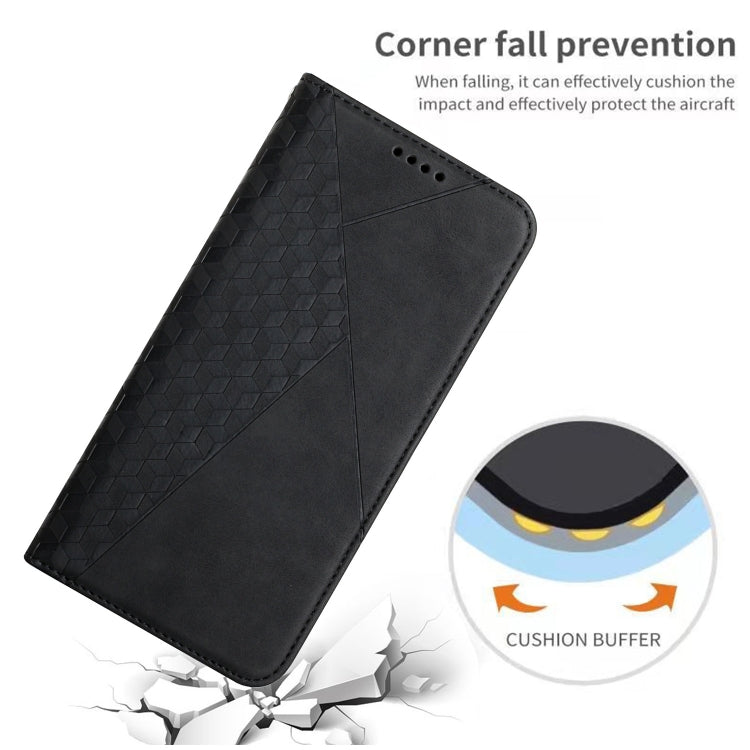 For iPhone 15 Pro Max Diamond Splicing Skin Feel Magnetic Leather Phone Case(Black) - HoMEdemic™ 