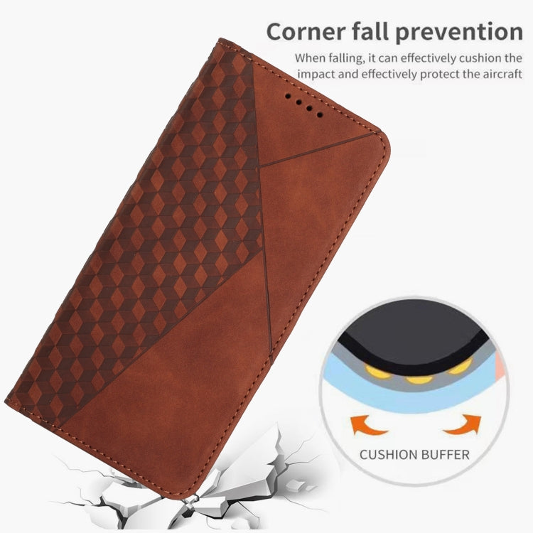 For iPhone 15 Pro Diamond Splicing Skin Feel Magnetic Leather Phone Case(Brown) - HoMEdemic™ 