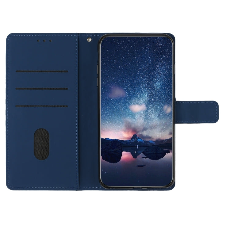 For iPhone 15 Pro Diamond Embossed Skin Feel Leather Phone Case(Dark Blue) - HoMEdemic™ 