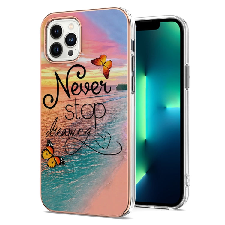 For iPhone 15 Pro Electroplating Pattern IMD TPU Shockproof Case(Dream Chasing Butterfly) - HoMEdemic™ 