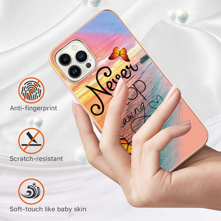 For iPhone 15 Pro Electroplating Pattern IMD TPU Shockproof Case(Dream Chasing Butterfly) - HoMEdemic™ 