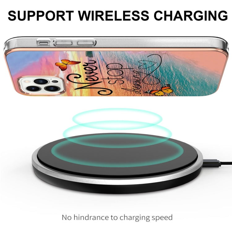 For iPhone 15 Pro Max Electroplating Pattern IMD TPU Shockproof Case(Dream Chasing Butterfly) - HoMEdemic™ 