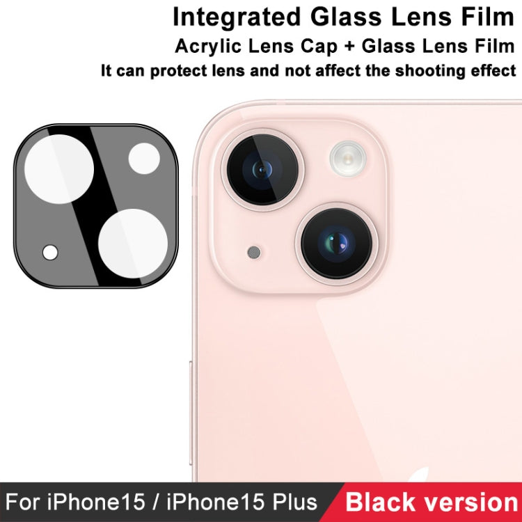 For iPhone 15  / 15 Plus imak High Definition Integrated Glass Lens Film Black Version - HoMEdemic™ 