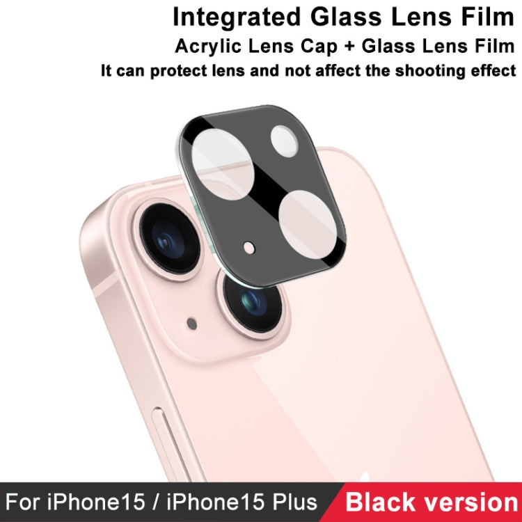 For iPhone 15  / 15 Plus imak High Definition Integrated Glass Lens Film Black Version - HoMEdemic™ 