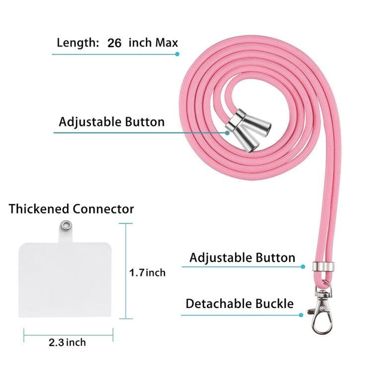 For iPhone 15 Pro Max Electroplating Marble Dual-side IMD Phone Case with Lanyard(Pink 013) - HoMEdemic™ 