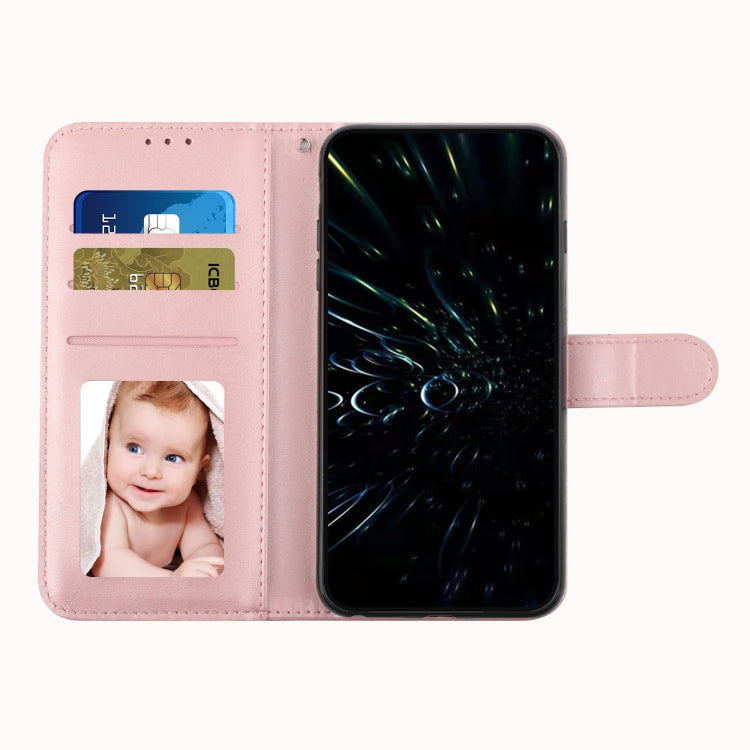 For iPhone 15 Pro Stitching Calf Texture Buckle Leather Phone Case(Rose Gold) - HoMEdemic™ 