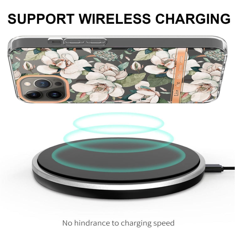 For iPhone 15 Pro Max Flowers and Plants Series IMD TPU Phone Case(Green Gardenia) - HoMEdemic™ 