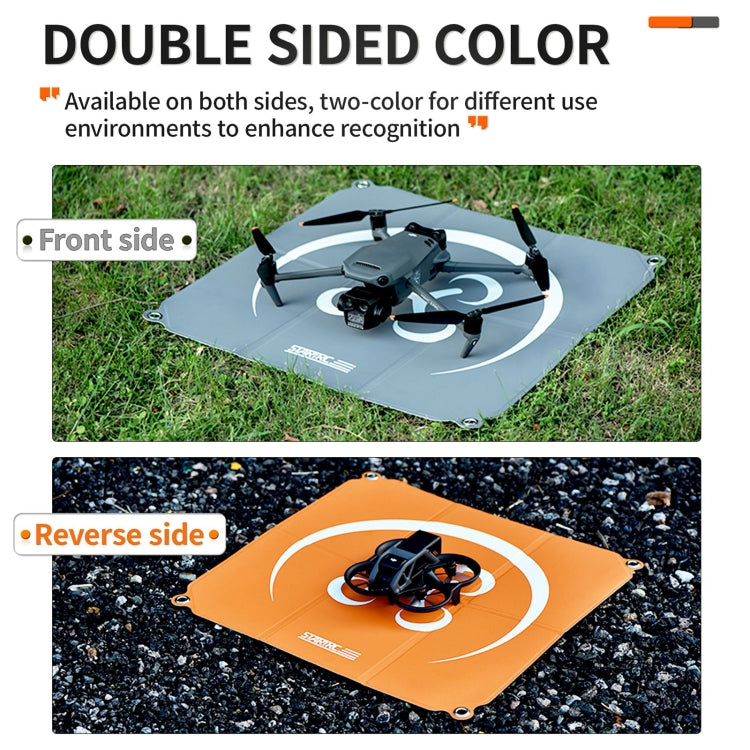 STARTRC Square Cardboard Drone Parking Apron for DJI Avata / Mini 3 / Mavic 3 Pro, Size:55cm x 55cm(Orange Grey) - HoMEdemic™ 