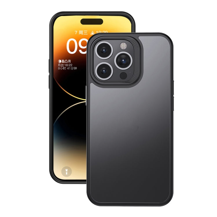 For iPhone 15 Pro Shield Frosted Skin Feel Phone Case(Black) - HoMEdemic™ 