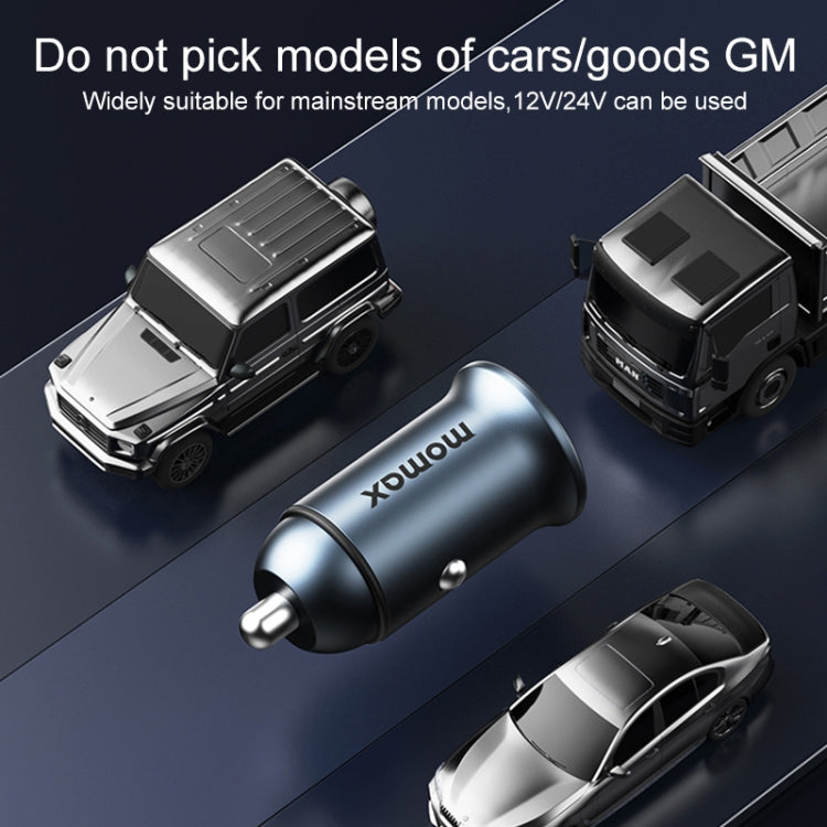 MOMAX UC18 30W Dual Port QC3.0 Car Fast Charger - HoMEdemic™ 