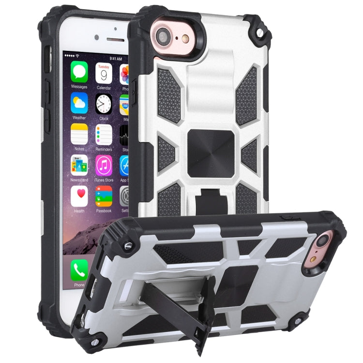 Shockproof TPU + PC Magnetic Protective Case with Holder, For iPhone 6, For iPhone SE 2022 / SE 2020 / 8 / 7, For iPhone 6 Plus, For iPhone 8 Plus / 7 Plus