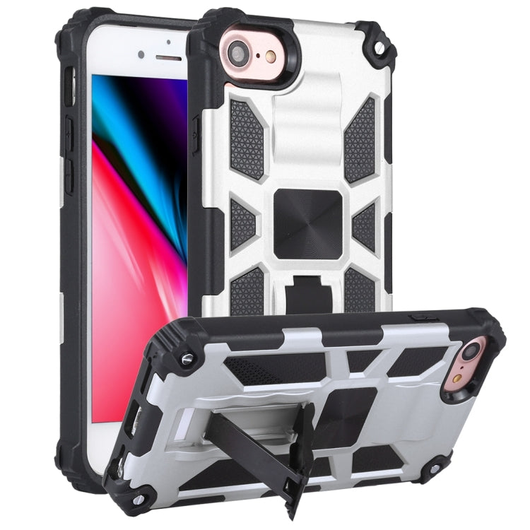 Shockproof TPU + PC Magnetic Protective Case with Holder, For iPhone 6, For iPhone SE 2022 / SE 2020 / 8 / 7, For iPhone 6 Plus, For iPhone 8 Plus / 7 Plus