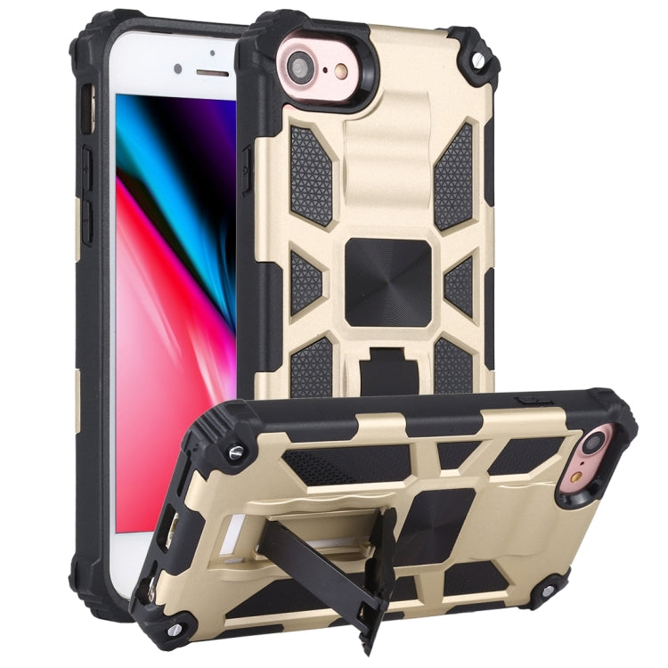 Shockproof TPU + PC Magnetic Protective Case with Holder, For iPhone 6, For iPhone SE 2022 / SE 2020 / 8 / 7, For iPhone 6 Plus, For iPhone 8 Plus / 7 Plus