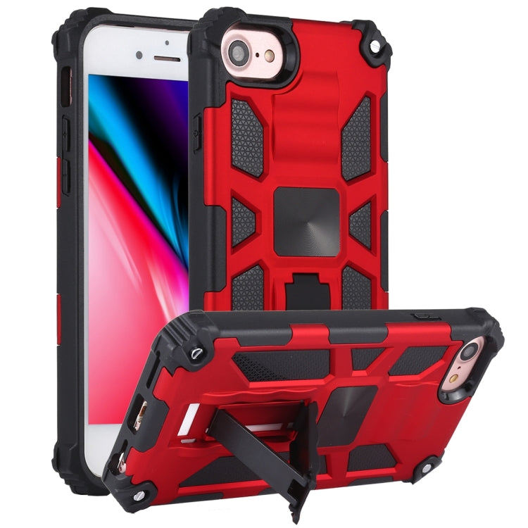 Shockproof TPU + PC Magnetic Protective Case with Holder, For iPhone 6, For iPhone SE 2022 / SE 2020 / 8 / 7, For iPhone 6 Plus, For iPhone 8 Plus / 7 Plus