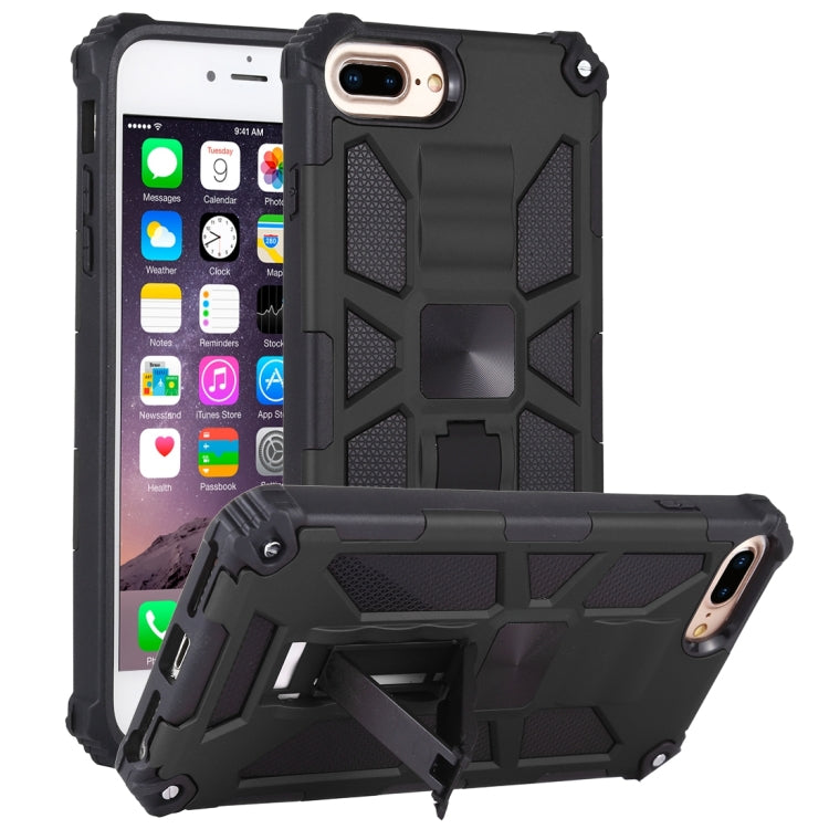 Shockproof TPU + PC Magnetic Protective Case with Holder, For iPhone 6, For iPhone SE 2022 / SE 2020 / 8 / 7, For iPhone 6 Plus, For iPhone 8 Plus / 7 Plus