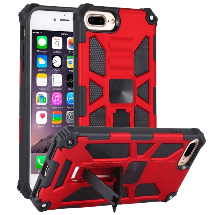 Shockproof TPU + PC Magnetic Protective Case with Holder, For iPhone 6, For iPhone SE 2022 / SE 2020 / 8 / 7, For iPhone 6 Plus, For iPhone 8 Plus / 7 Plus
