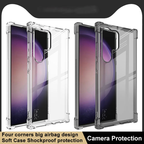 For Samsung Galaxy S24 Ultra 5G imak Shockproof Airbag TPU Phone Case(Transparent Black) - HoMEdemic™ 