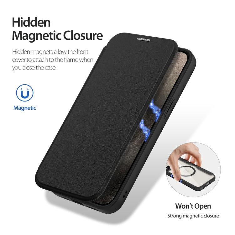 For iPhone 15 Pro Max DUX DUCIS Skin X Pro Series Magsafe PC + TPU Phone Leather Case(Black) - HoMEdemic™ 