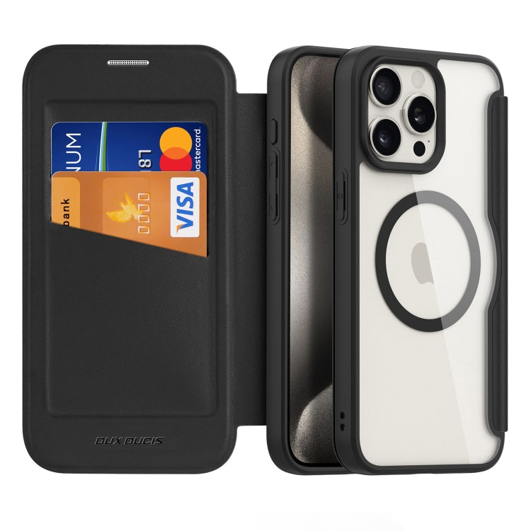 For iPhone 15 Pro Max DUX DUCIS Skin X Pro Series Magsafe PC + TPU Phone Leather Case(Black) - HoMEdemic™ 